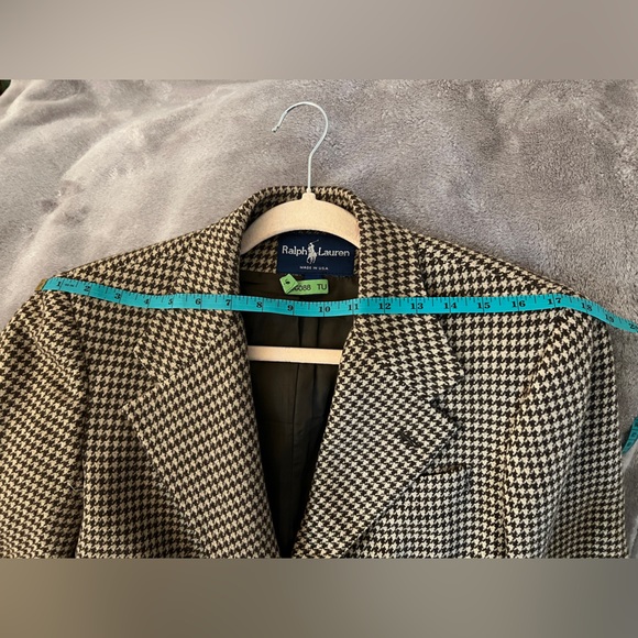 Ralph Lauren (Blue Label) Signature Houndstooth Designer Blazer, 100%wool, size4 - Picture 11 of 12